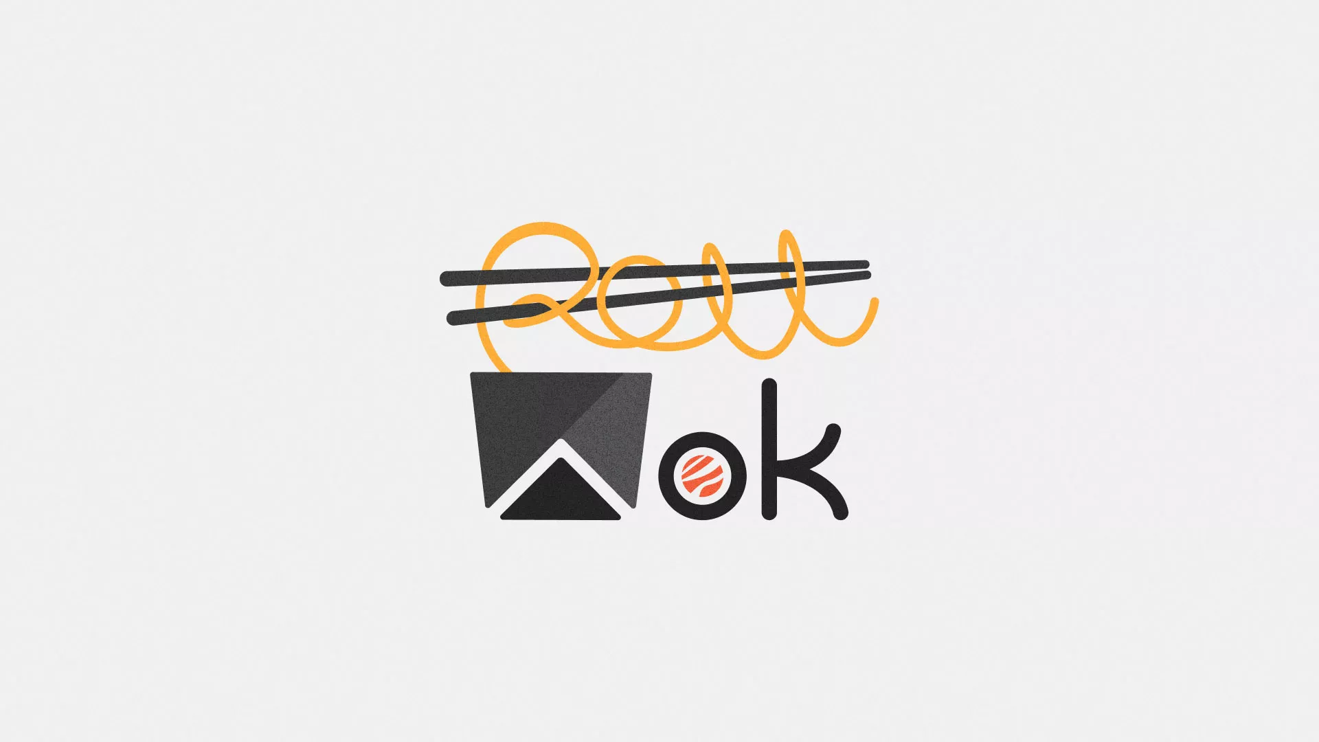 Разработка логотипа суши-бара «Roll Wok Club» в Кировске